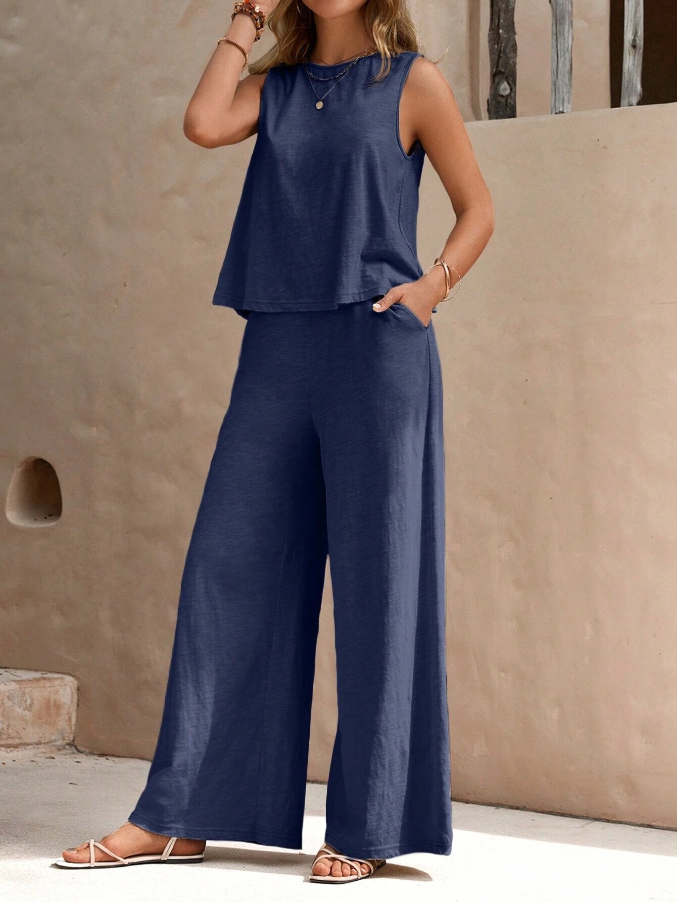 Relaxed Two-Piece Trouser Set