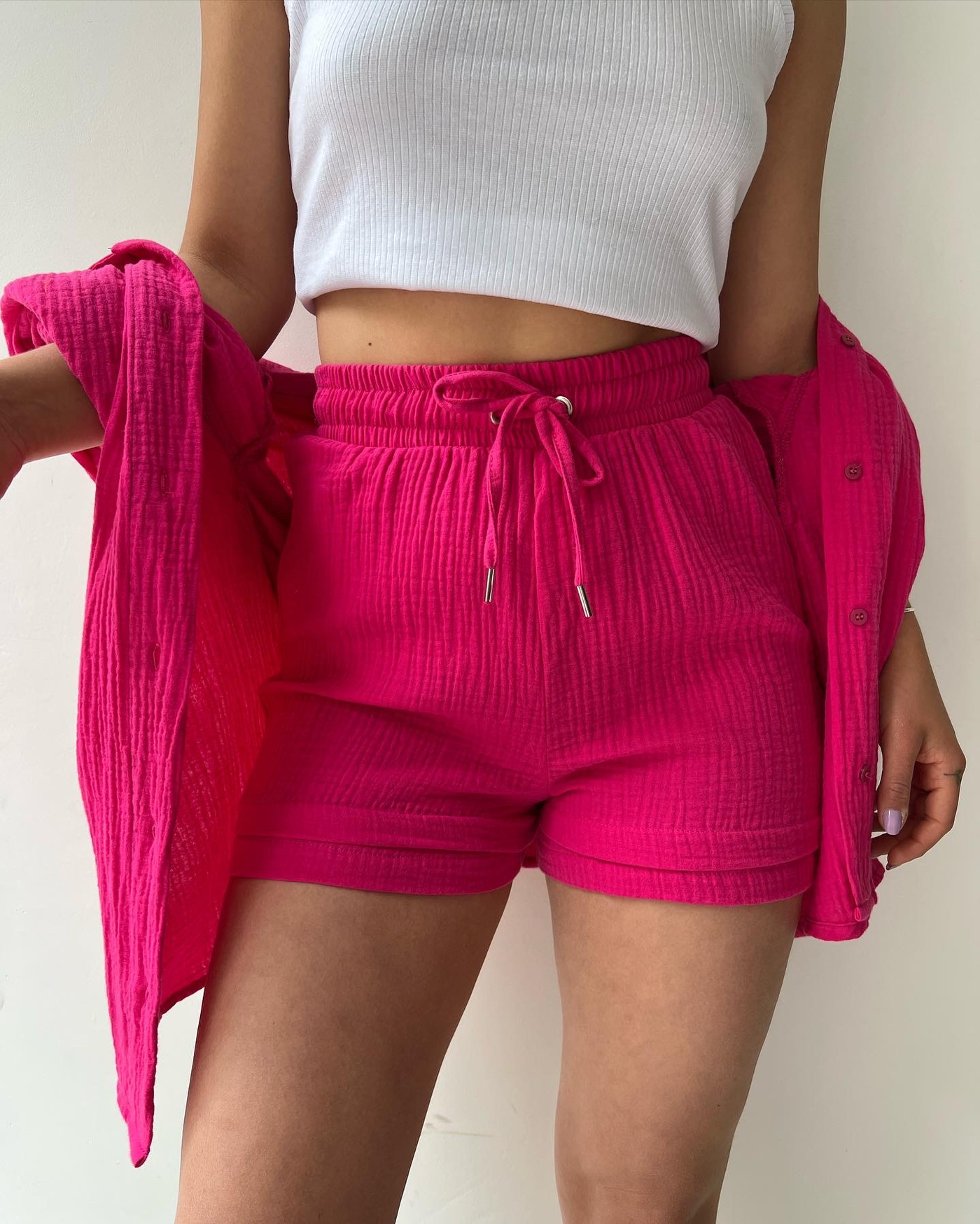 Long-Sleeve Shirt and Shorts Set