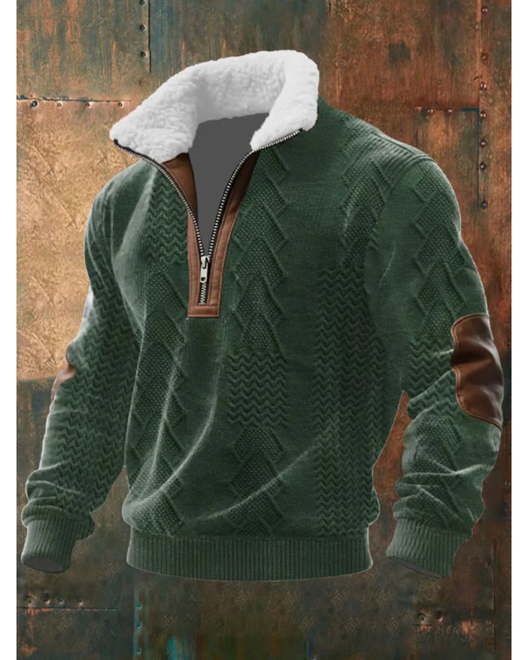 Men's Soft Knit Quarter Zip Sweater Modern Fit