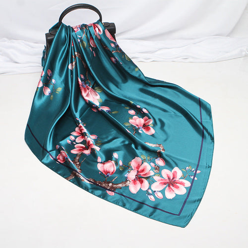 Elegant Floral Silk Scarf