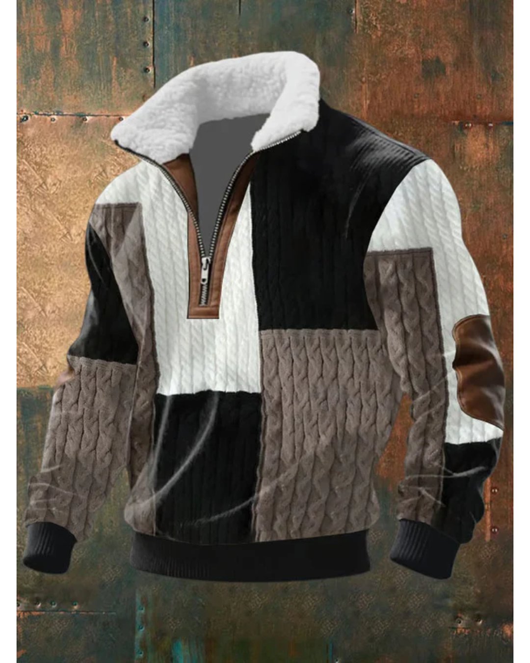 Men's Soft Knit Quarter Zip Sweater Modern Fit