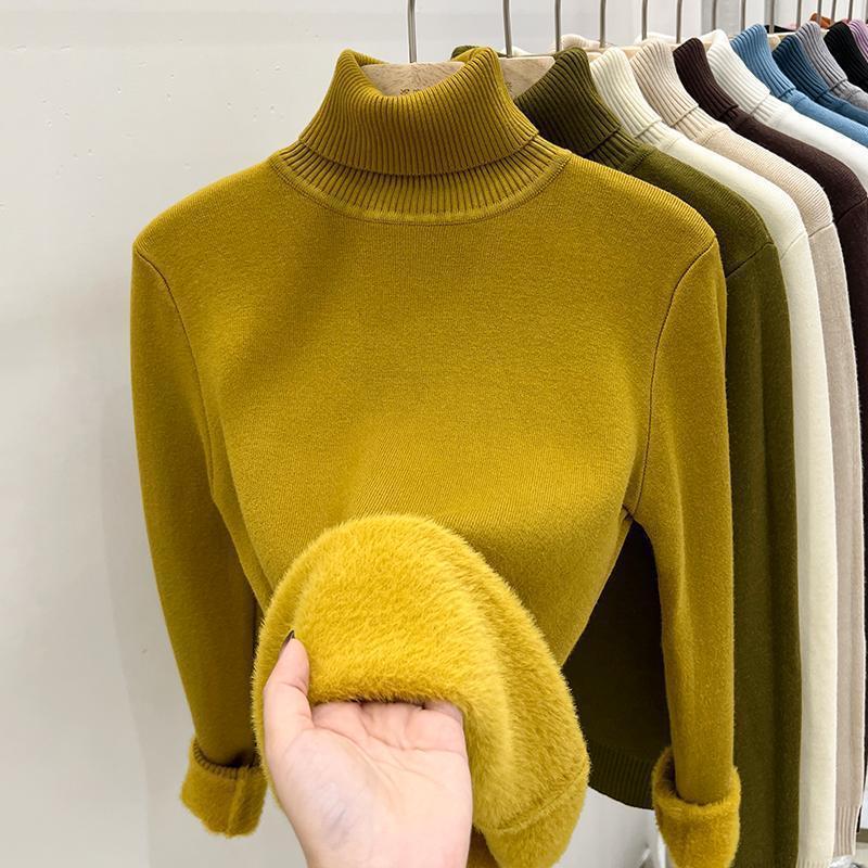 Fleece-Lined Roll-Neck Jumper