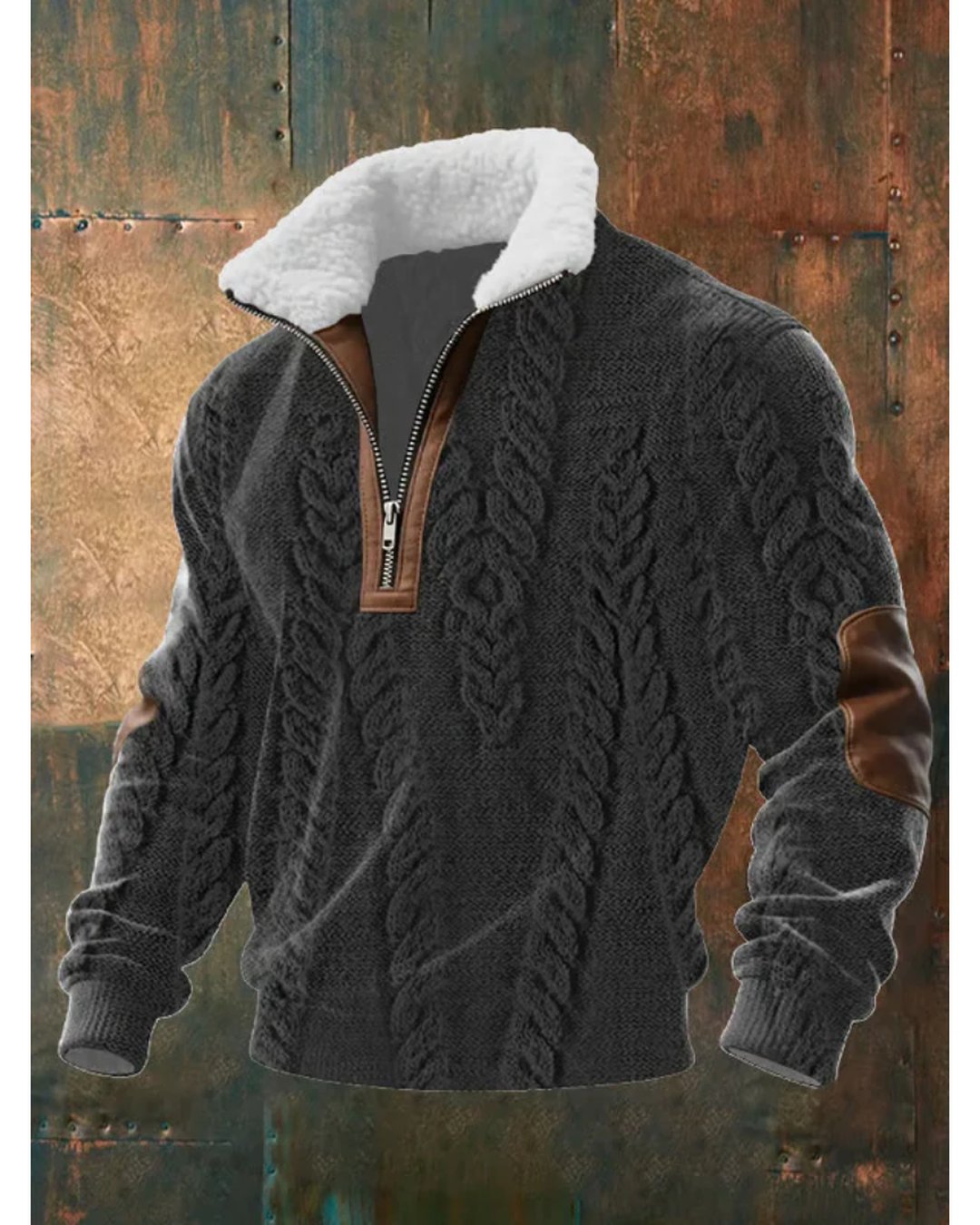 Men's Soft Knit Quarter Zip Sweater Modern Fit