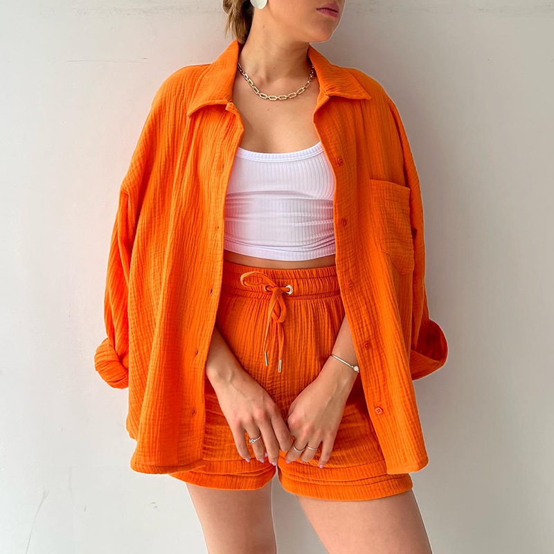 Long-Sleeve Shirt and Shorts Set