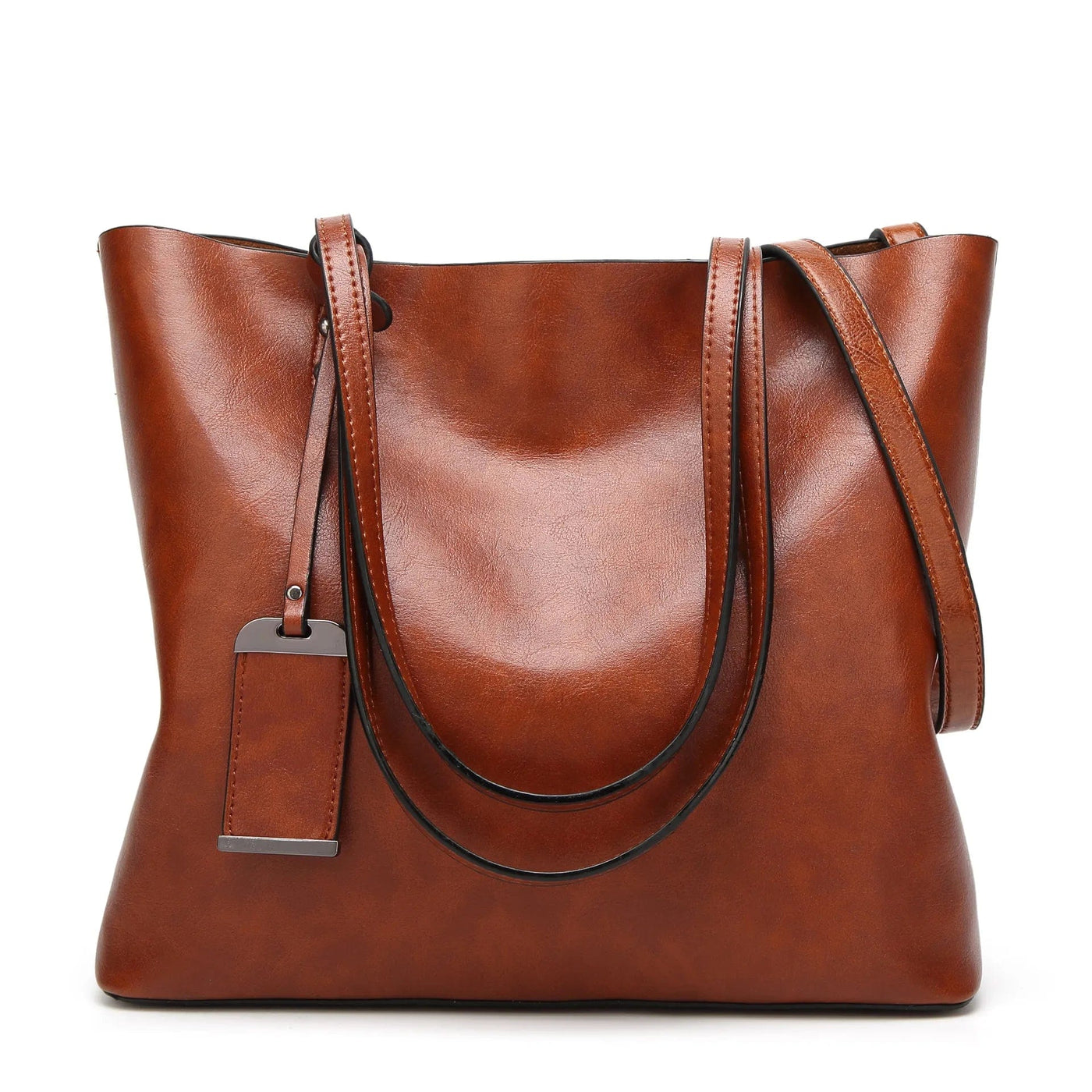 Large Faux Leather Tote
