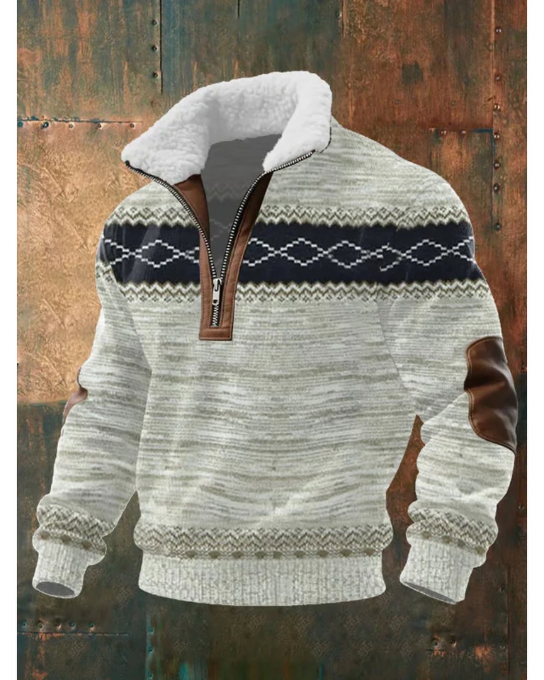 Men's Soft Knit Quarter Zip Sweater Modern Fit
