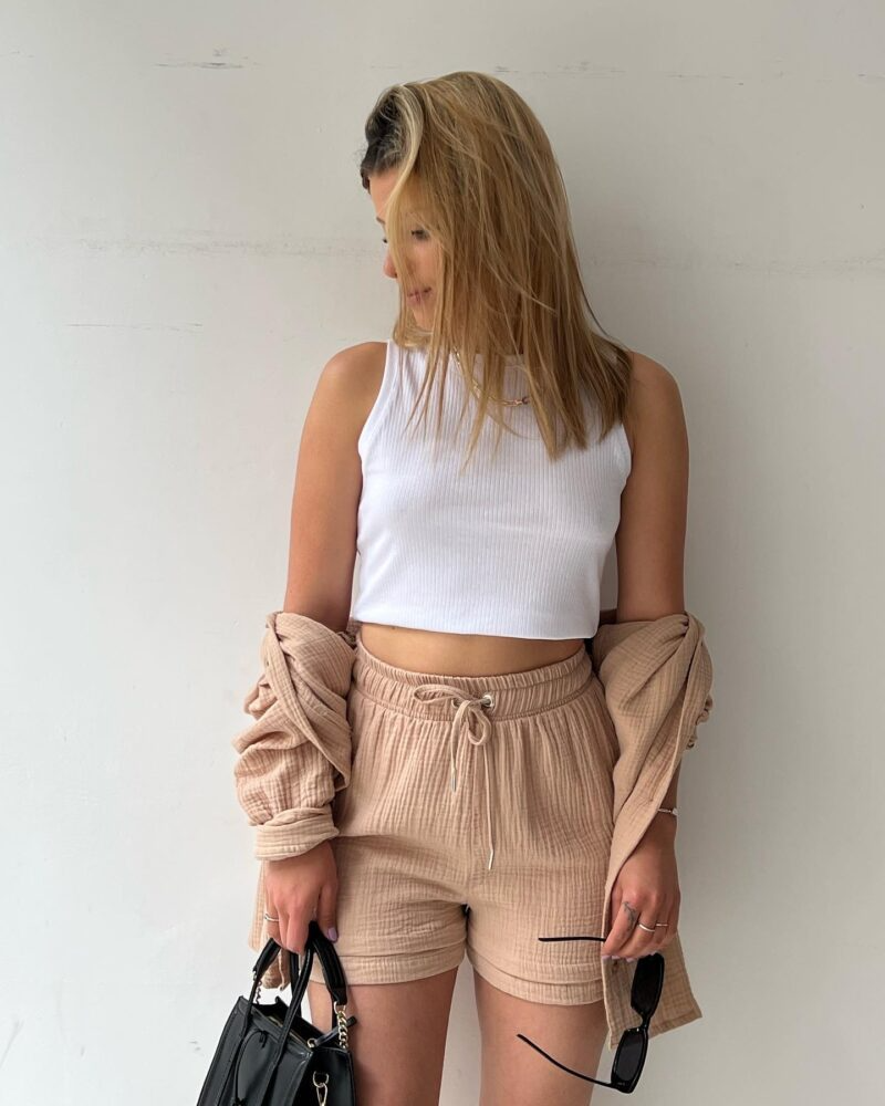 Long-Sleeve Shirt and Shorts Set
