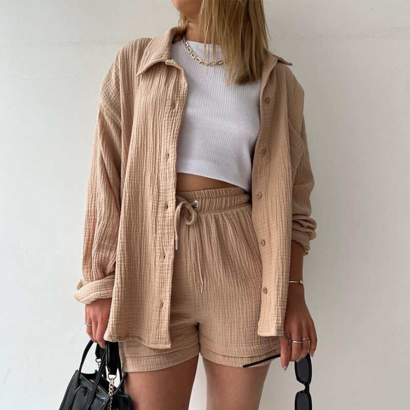 Long-Sleeve Shirt and Shorts Set