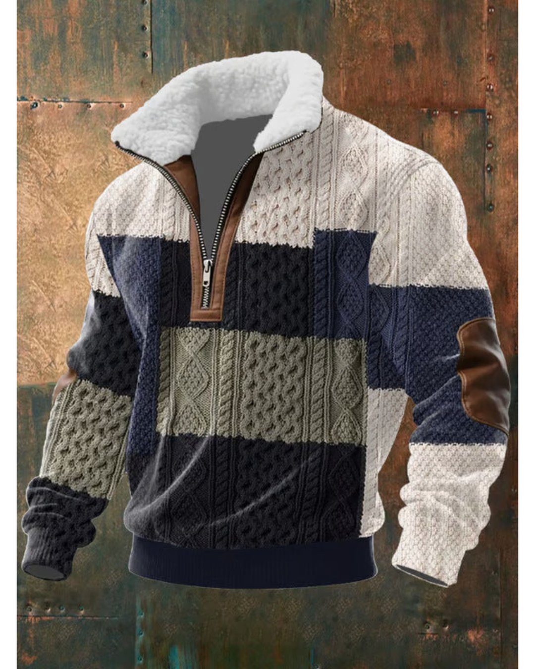 Men's Soft Knit Quarter Zip Sweater Modern Fit