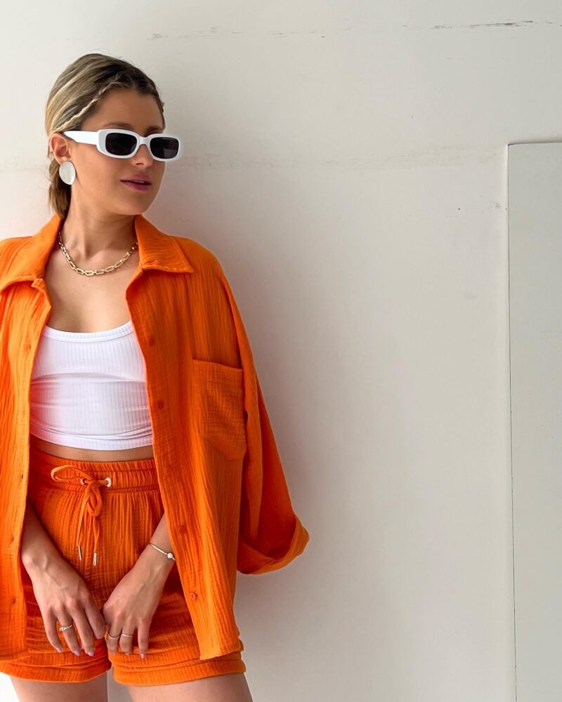 Long-Sleeve Shirt and Shorts Set
