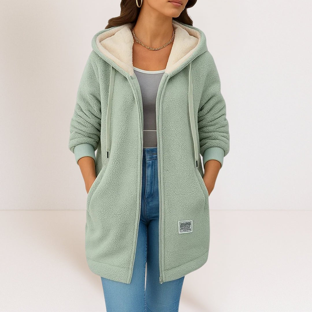 Women's Lightweight Brushed Fleece Hooded Jacket