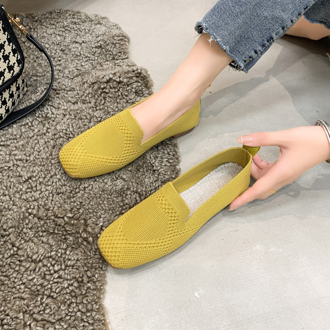 Breathable Knit Loafers