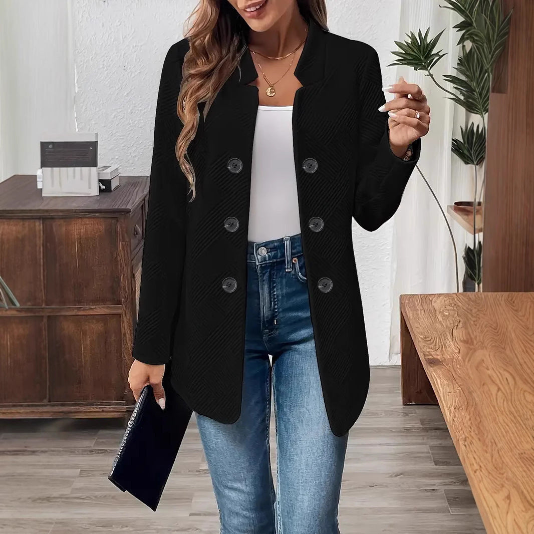 Longline Herringbone Blazer