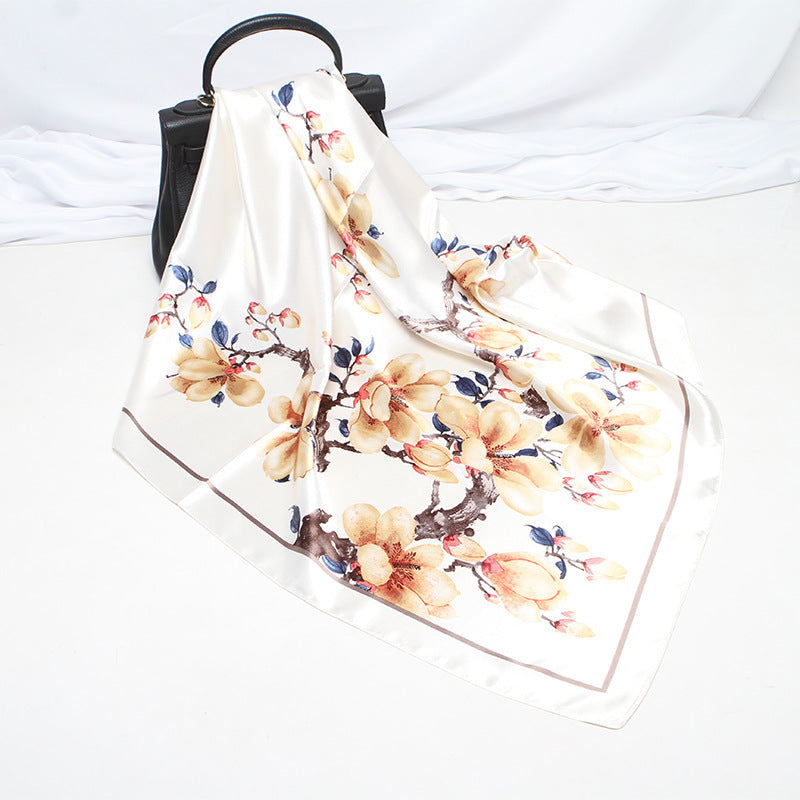 Elegant Floral Silk Scarf