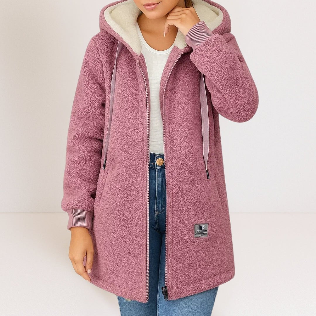 Women's Lightweight Brushed Fleece Hooded Jacket