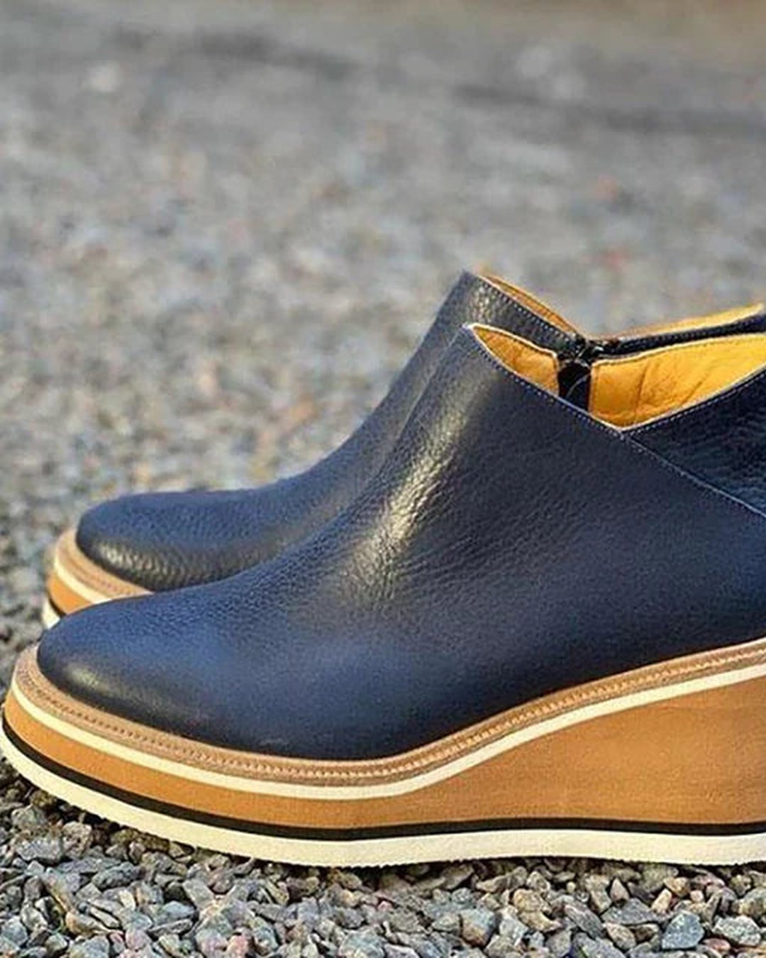 Women's Waterproof Platform Wedge Ankle Boots