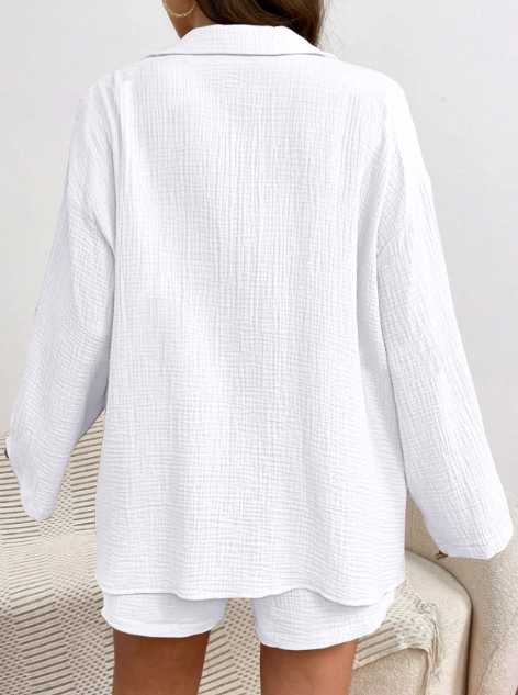 Long-Sleeve Shirt and Shorts Set