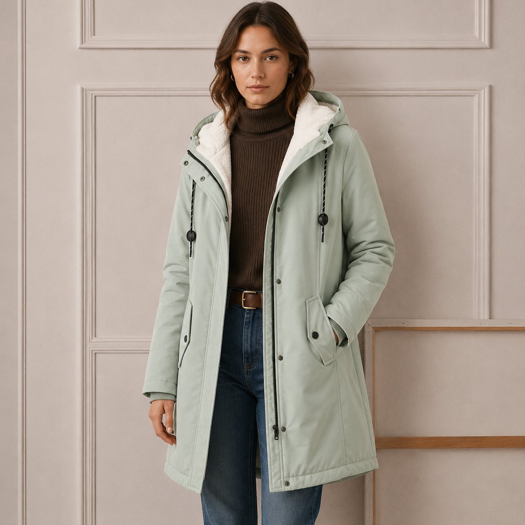 Women's Insulated Hooded Cold Weather Parka Coat