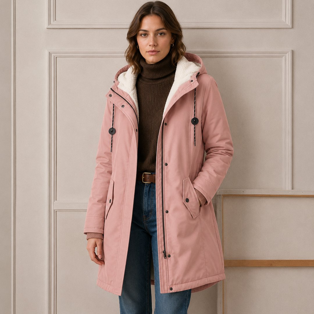 Women's Insulated Hooded Cold Weather Parka Coat