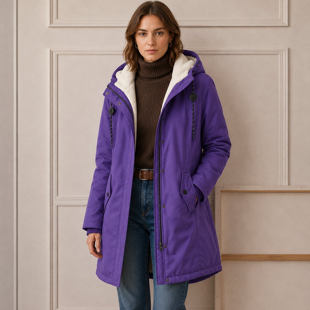 Women's Insulated Hooded Cold Weather Parka Coat