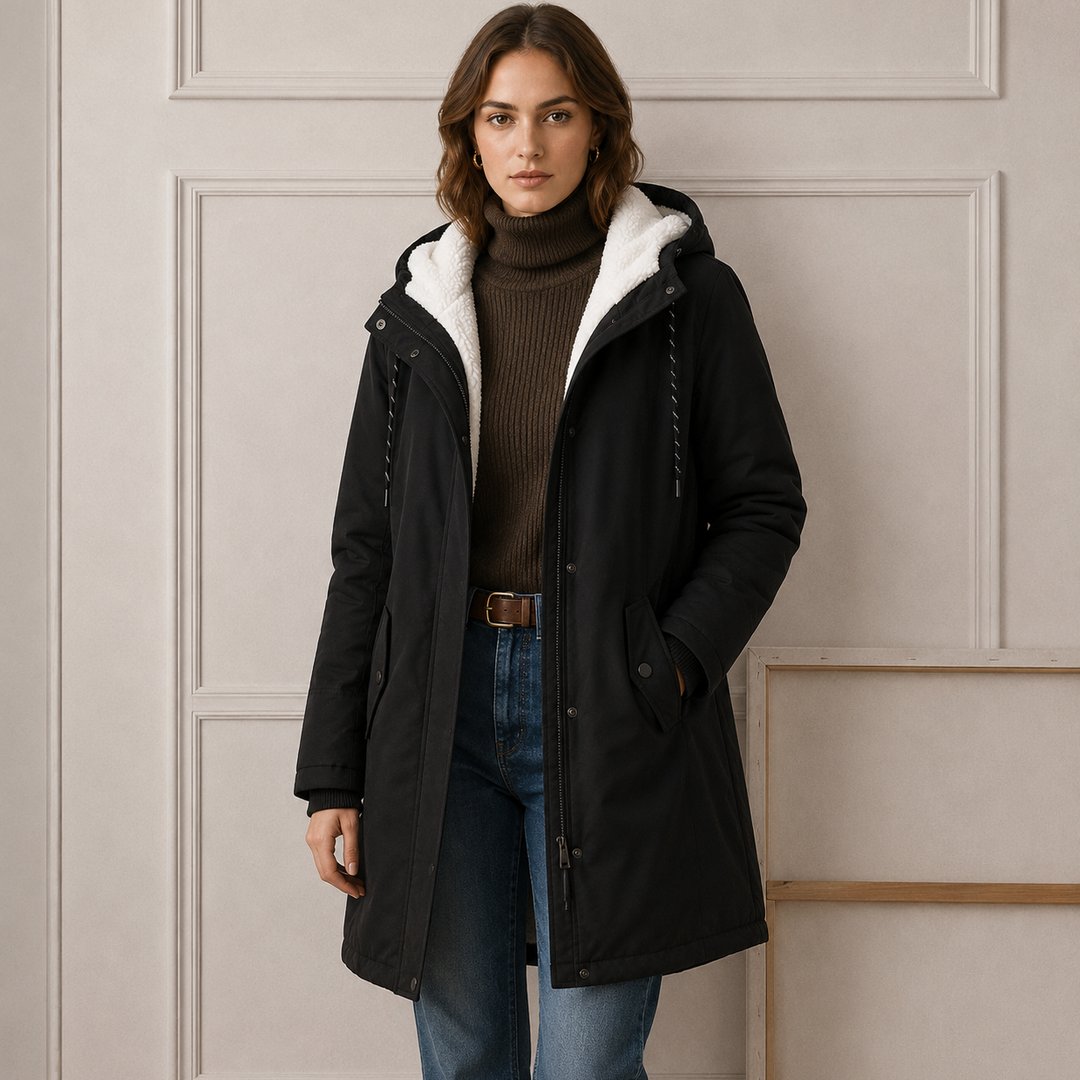 Women's Insulated Hooded Cold Weather Parka Coat