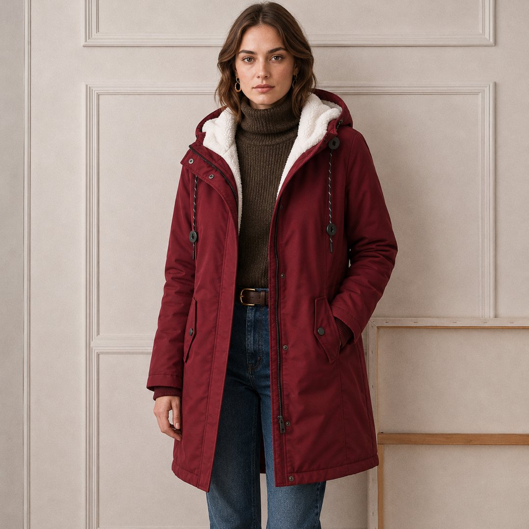 Women's Insulated Hooded Cold Weather Parka Coat