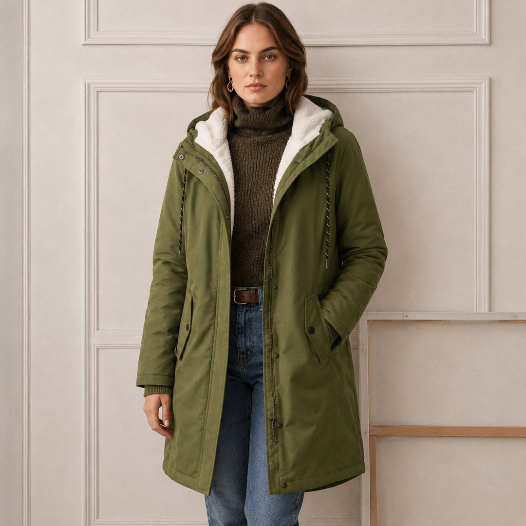 Women's Insulated Hooded Cold Weather Parka Coat