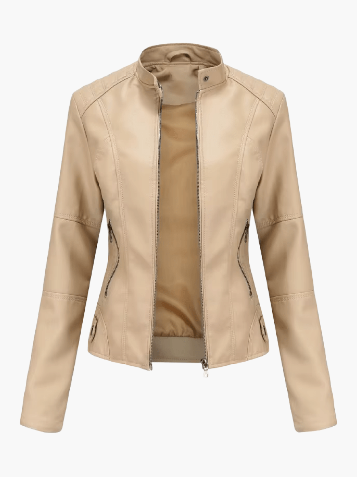 Women's Scratch Resistant Leather Jacket Tailored Fit