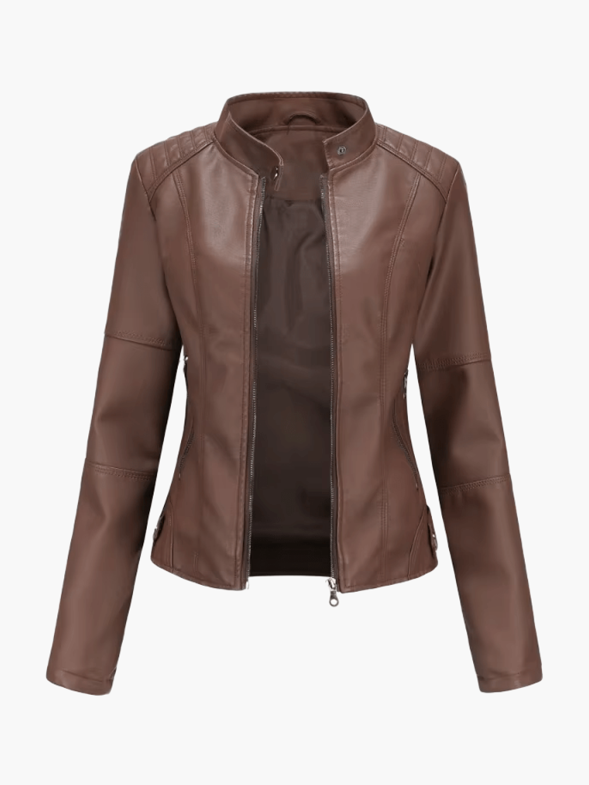 Women's Scratch Resistant Leather Jacket Tailored Fit