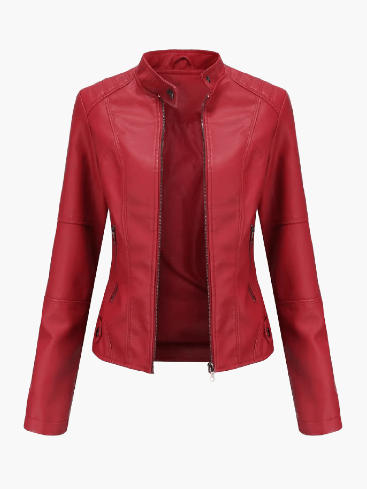 Women's Scratch Resistant Leather Jacket Tailored Fit