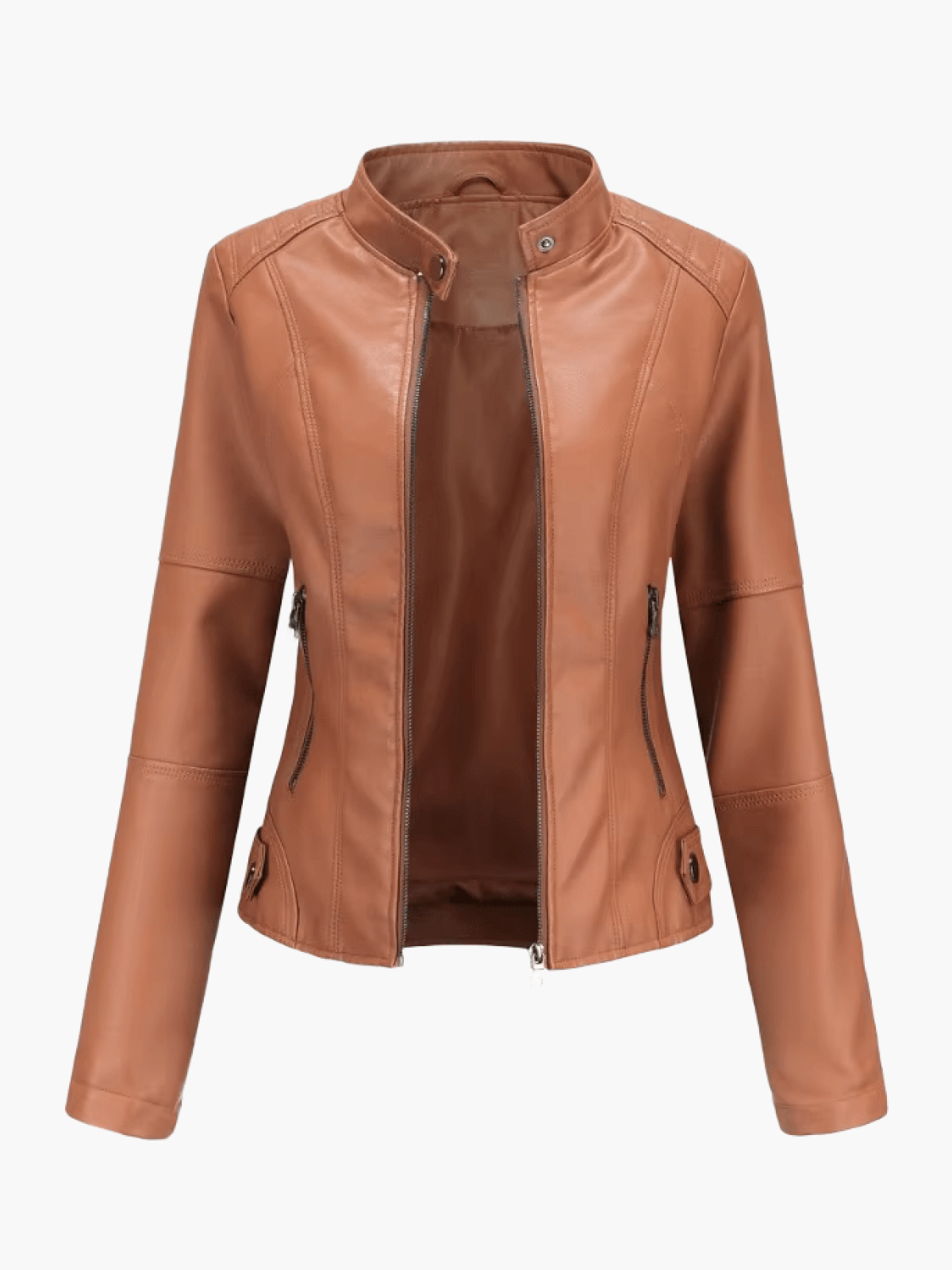 Women's Scratch Resistant Leather Jacket Tailored Fit