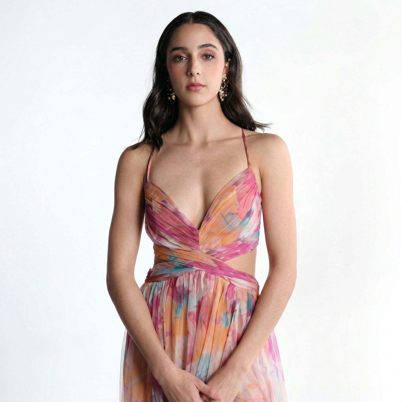 Floral Strappy Maxi Dress