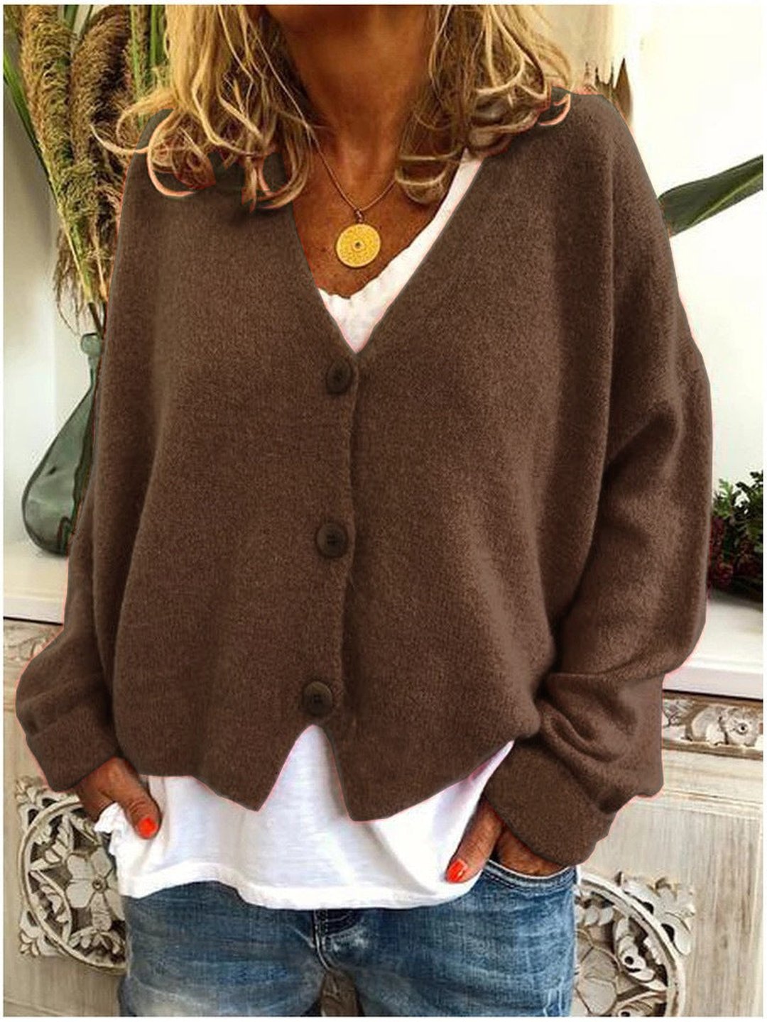 Women's Classic Draped Knit Layering Cardigan Sweater