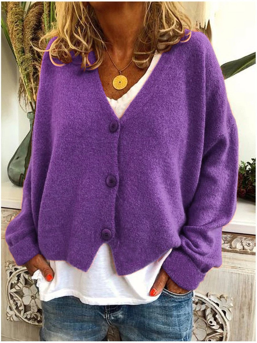 Women's Classic Draped Knit Layering Cardigan Sweater