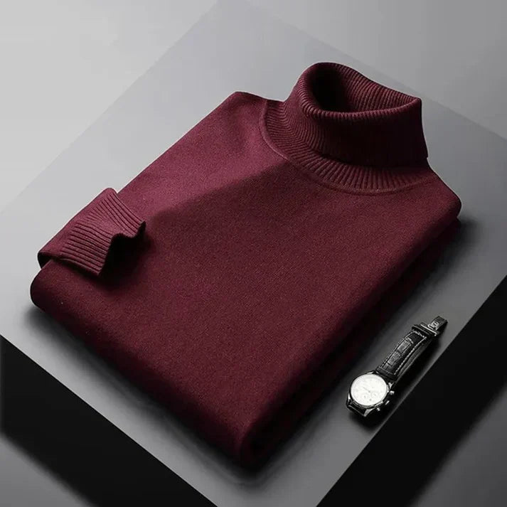 Men's 100% Cashmere Turtleneck Sweater Modern Fit