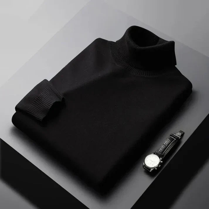 Men's 100% Cashmere Turtleneck Sweater Modern Fit