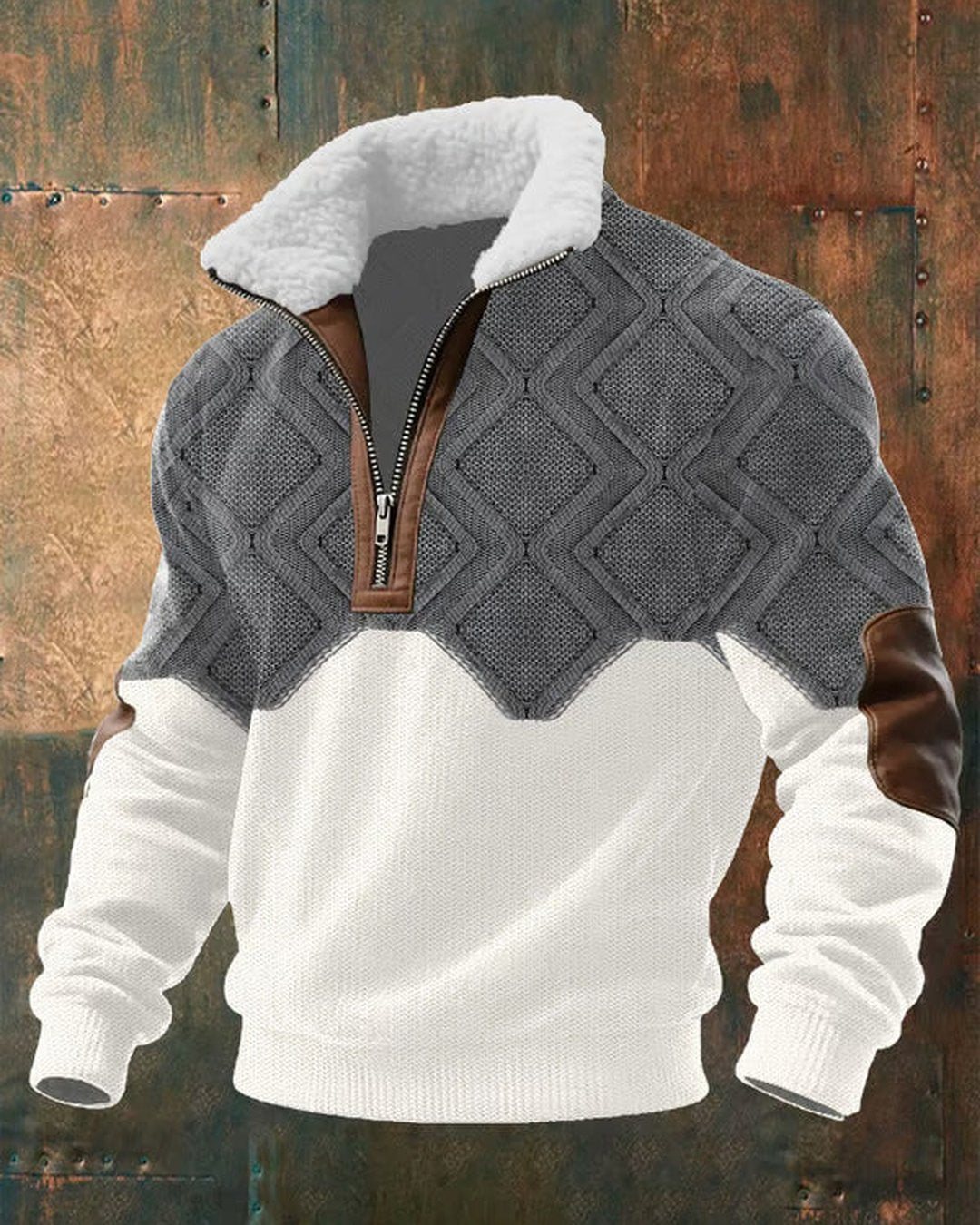 Men's Soft Knit Quarter Zip Sweater Modern Fit