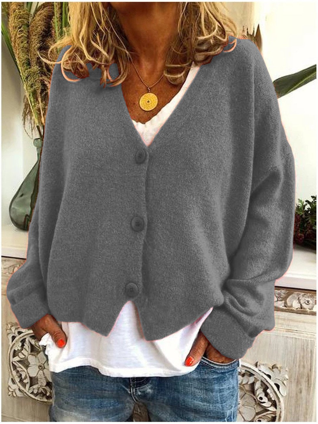 Women's Classic Draped Knit Layering Cardigan Sweater