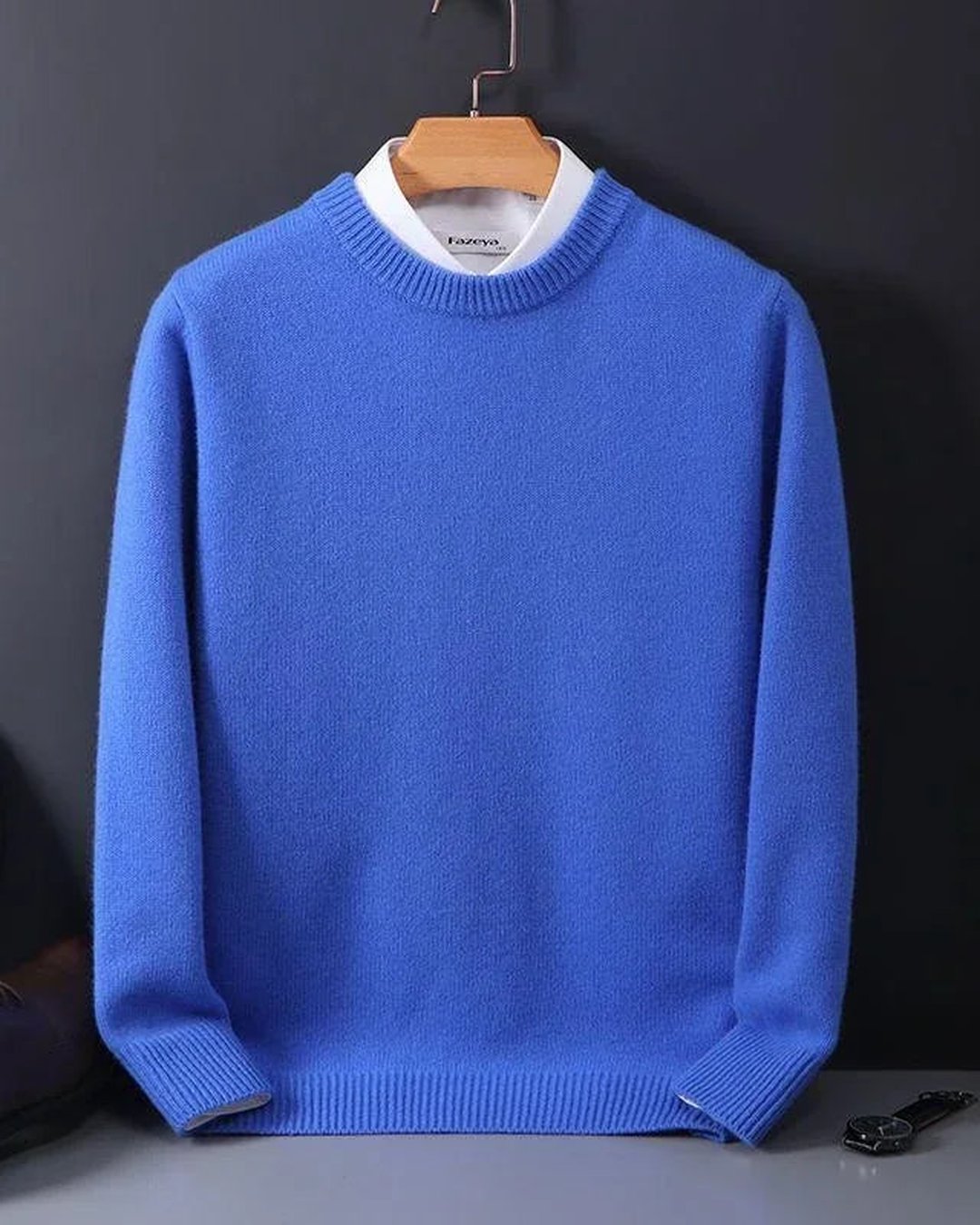 Men's Merino Crewneck Pullover Sweater Comfort Fit