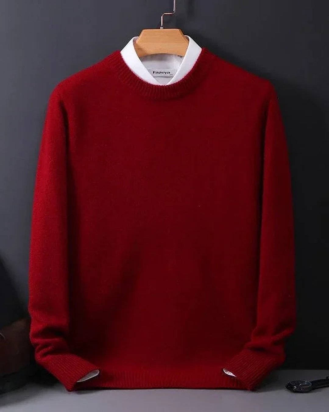 Men's Merino Crewneck Pullover Sweater Comfort Fit