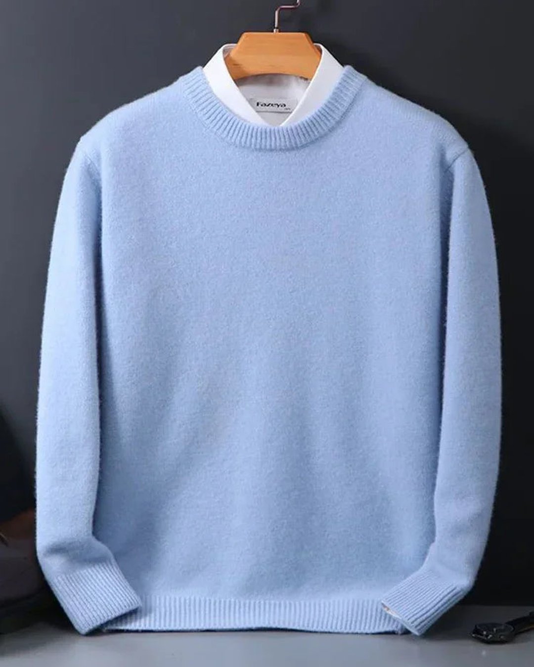 Men's Merino Crewneck Pullover Sweater Comfort Fit