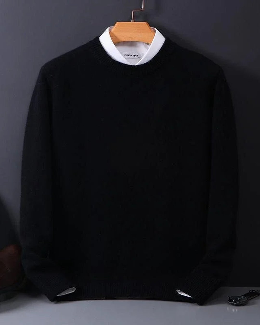Men's Merino Crewneck Pullover Sweater Comfort Fit