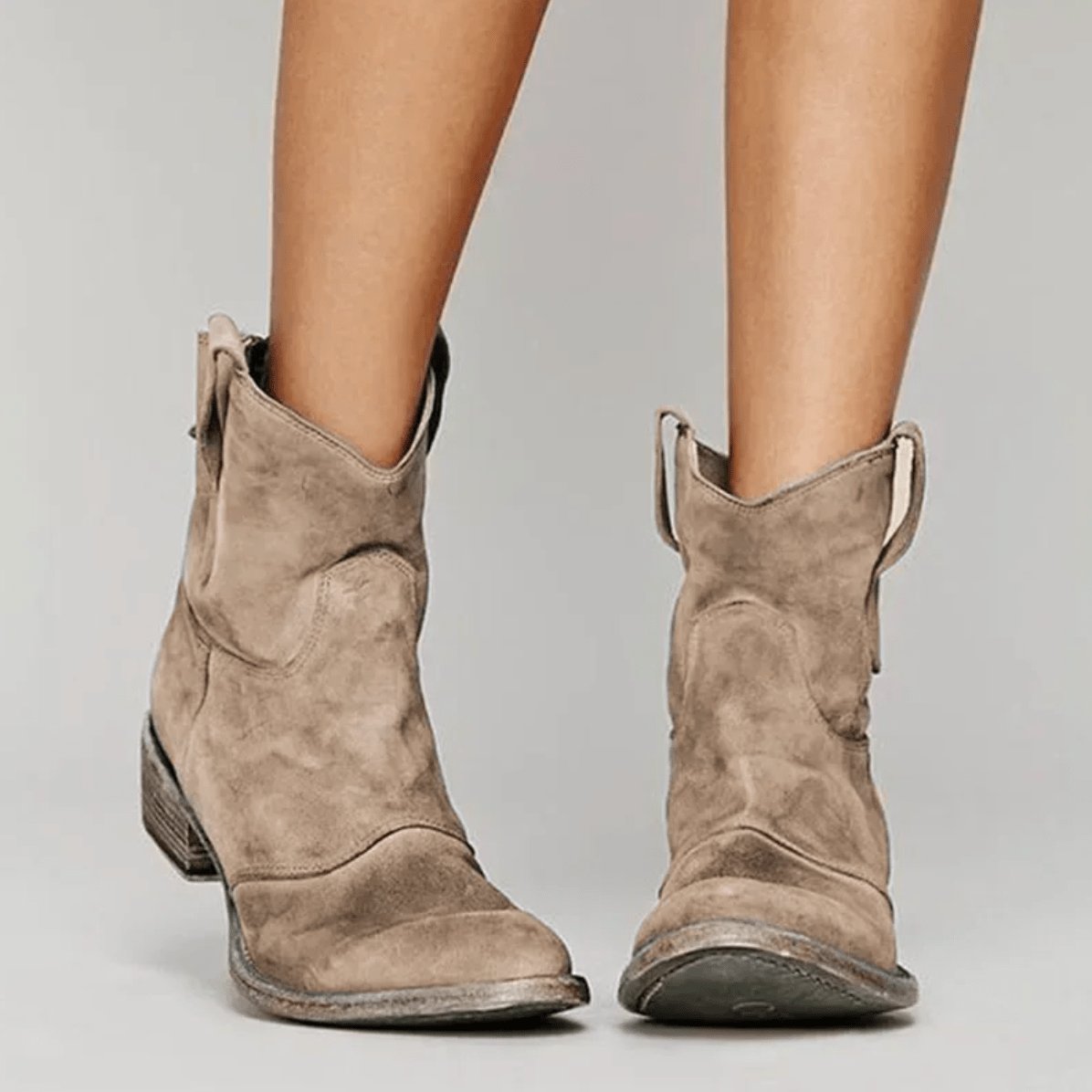 Women's Orthopedic Arch Support Suede Western Ankle Boots