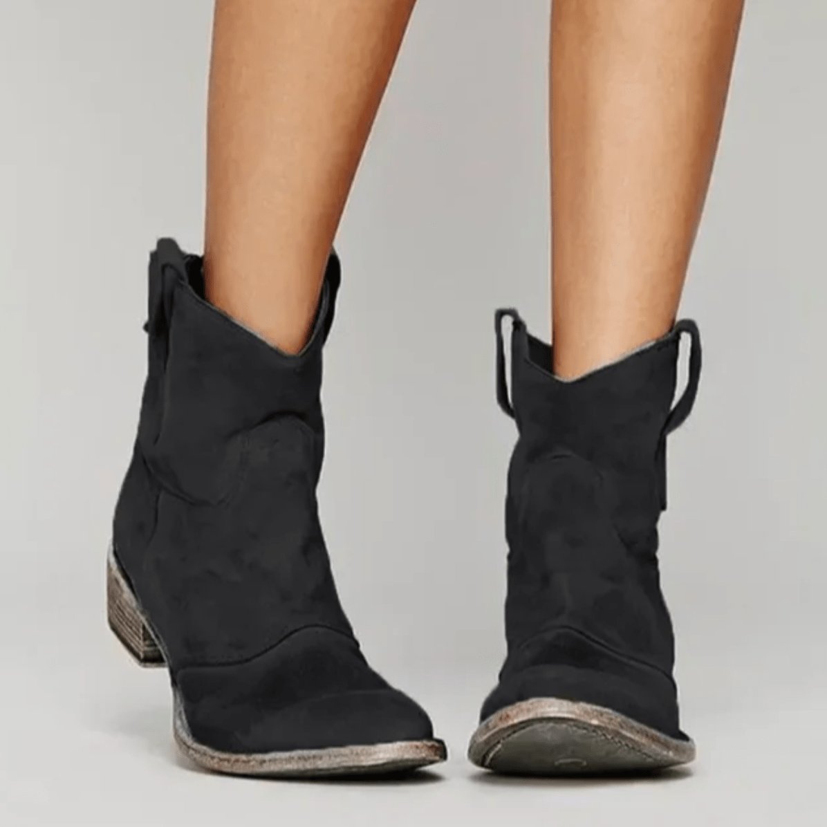 Women's Orthopedic Arch Support Suede Western Ankle Boots