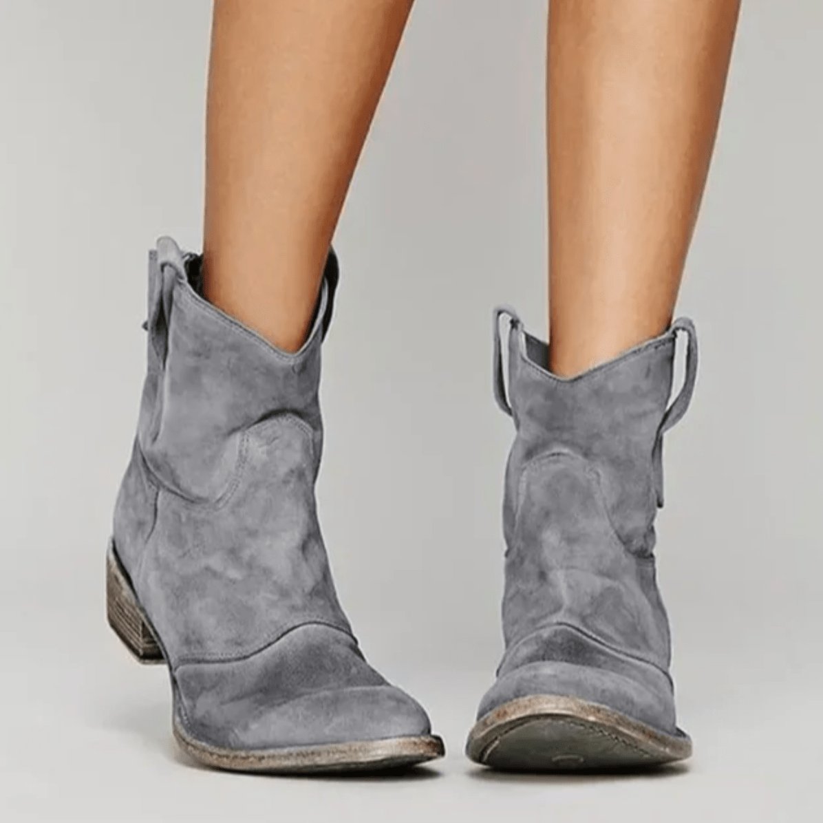 Women's Orthopedic Arch Support Suede Western Ankle Boots