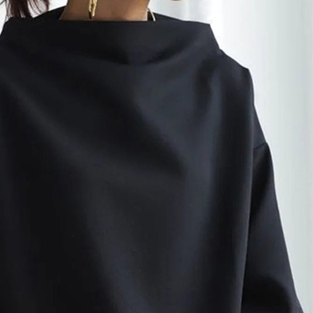 Women's Soft Knit High Neck Layering Top Flattering Fit