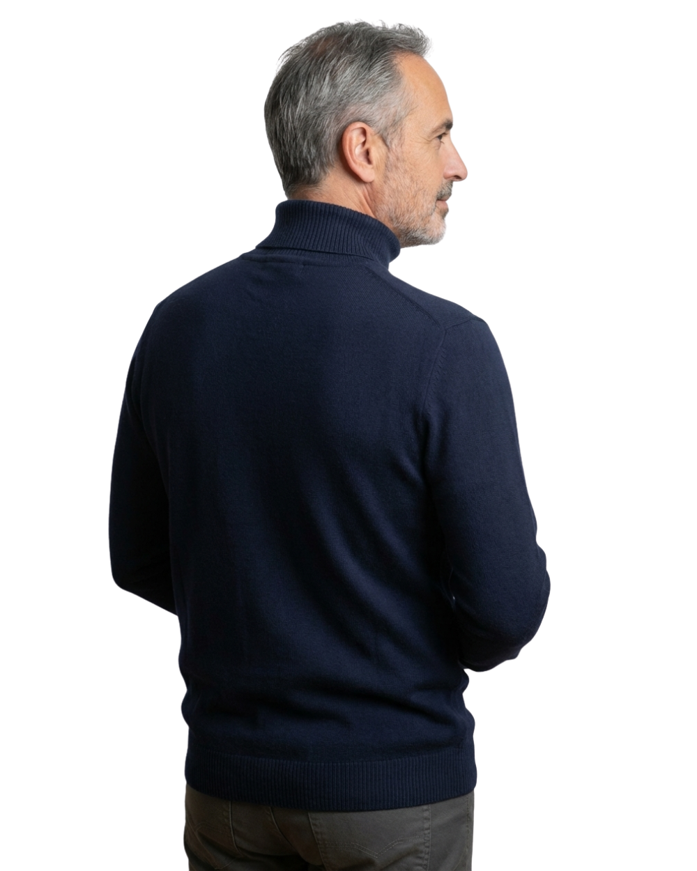 Men's 100% Cashmere Turtleneck Sweater Modern Fit
