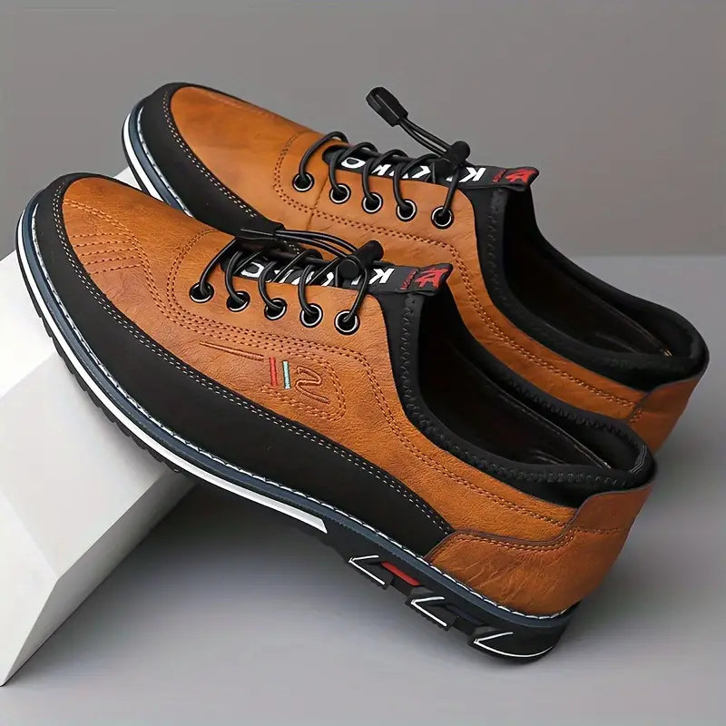 Men's Handcrafted Vegan Leather Lace Up Oxford Shoes