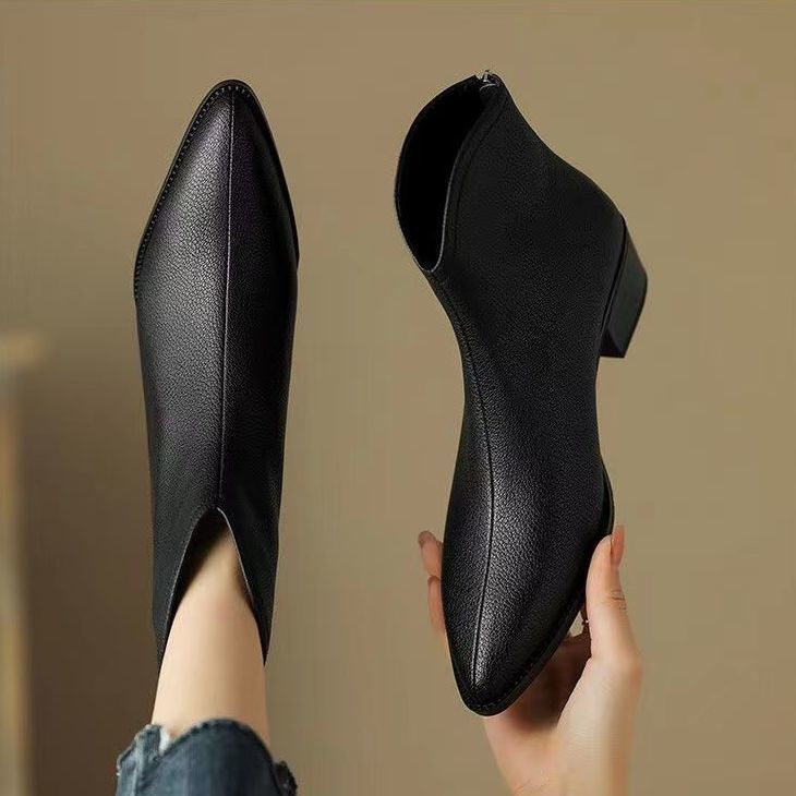 Fleece-Lined Platform Ankle Boots