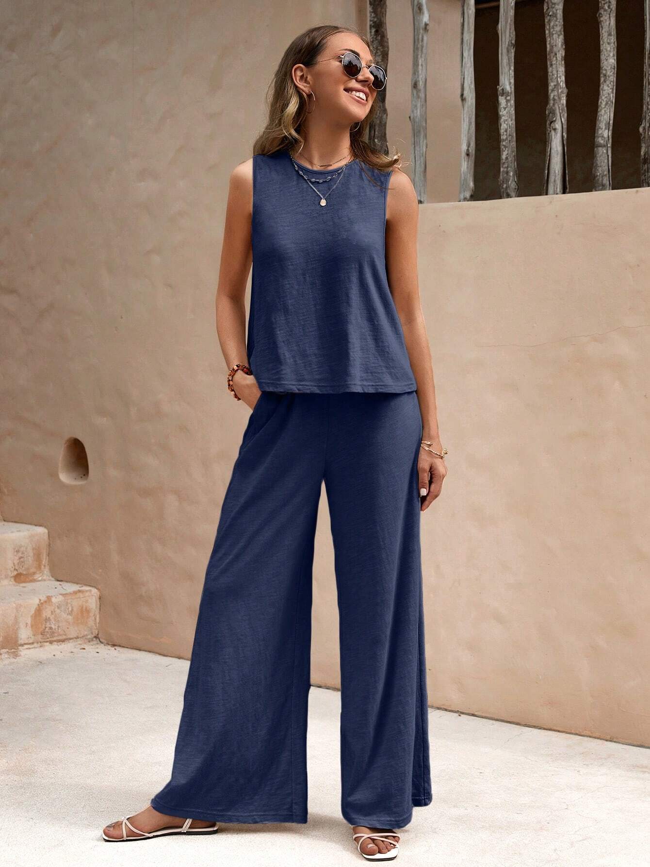 Relaxed Two-Piece Trouser Set